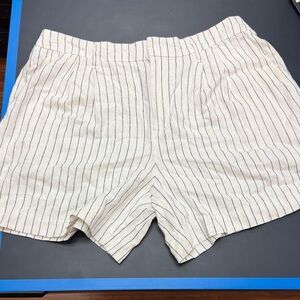 A new day striped‎ linen shorts size 12